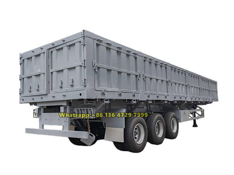 3 axles 60 ton cargo box trailer for Africa