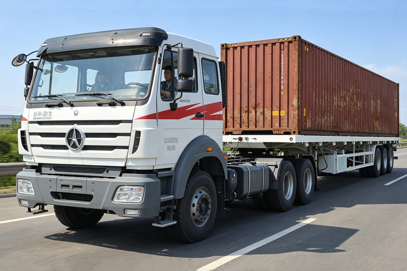 40FT flatbed container trailer applications