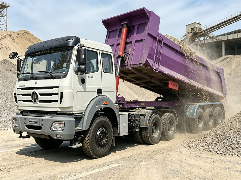 Rear dumping tipper semi-trailer applications