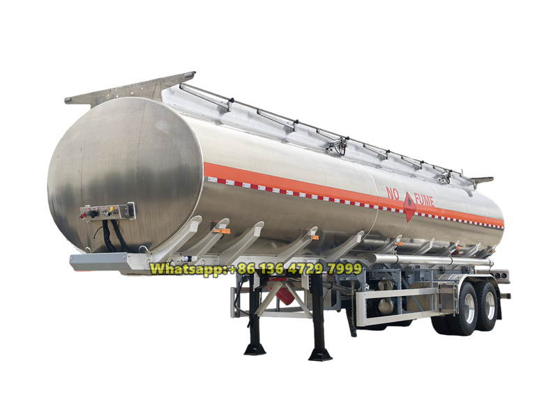 38000L aluminum alloy diesel tanker trailer