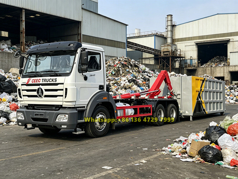Beiben 6&times;4 hook lift truck application