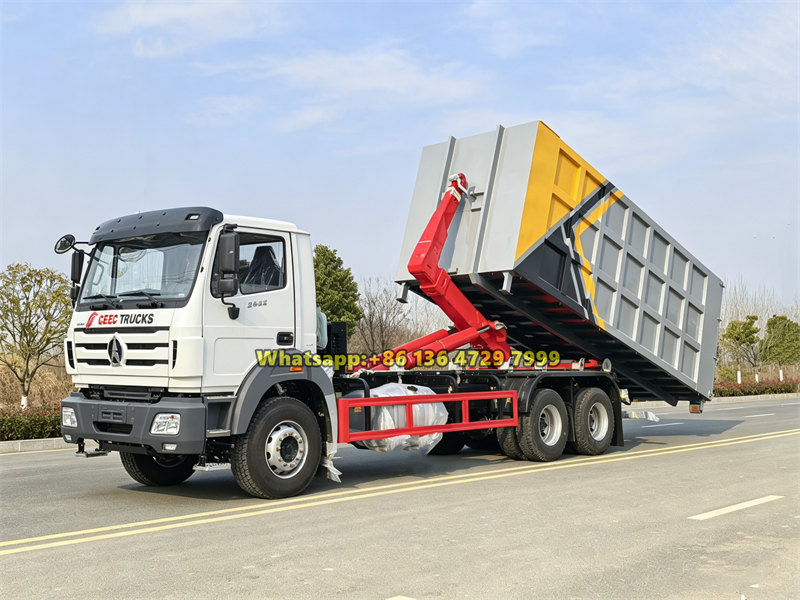 Beiben 6&times;4 roll off hooklift truck