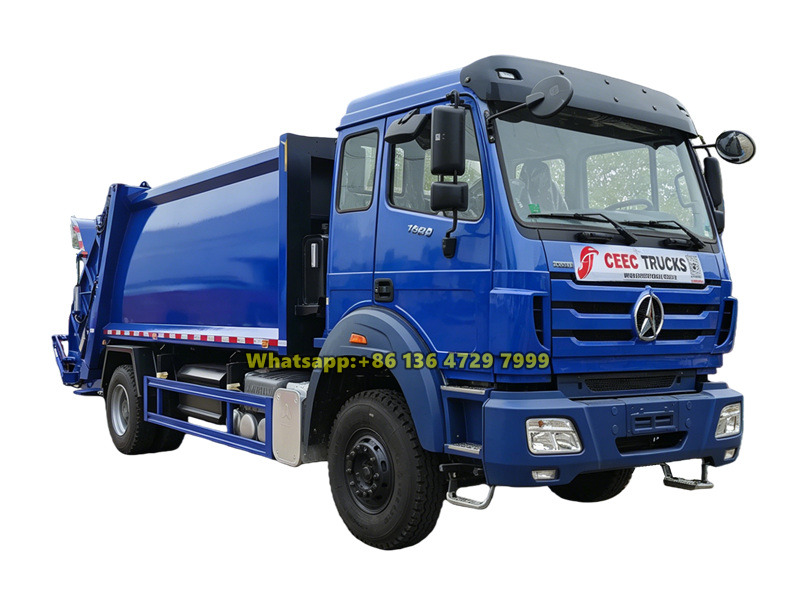 Beiben 12 cubic waste compactor truck