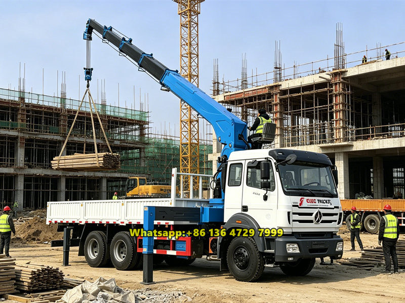 Beiben truck mounted crane applications