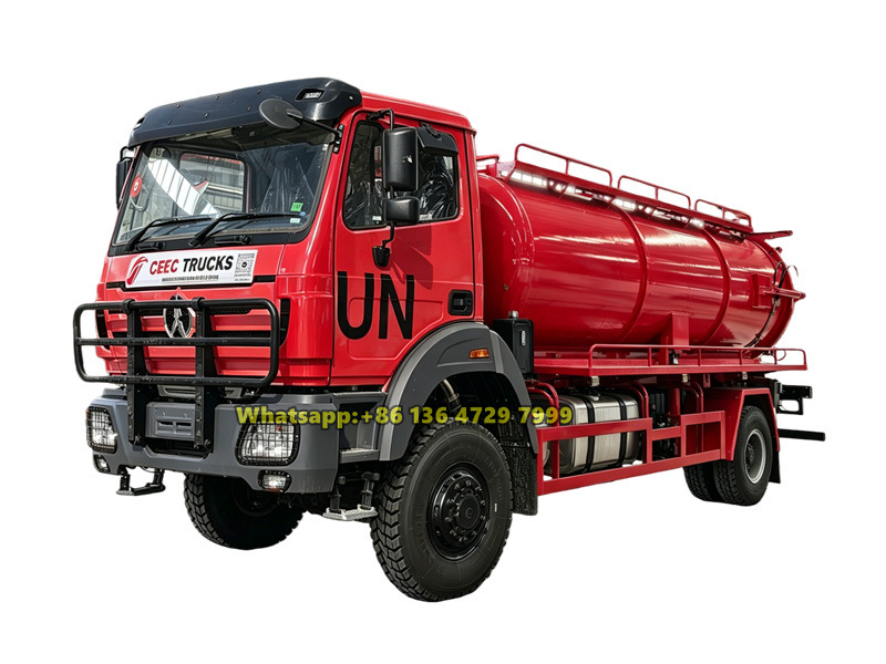 Beiben 4&times;4 septic tank truck for sale