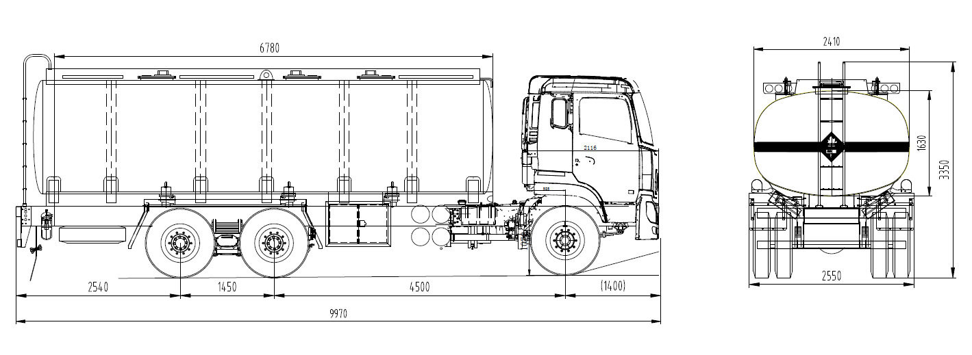 Beiben 6×4 fuel truck drawing Beiben 6×4 fuel truck drawing
