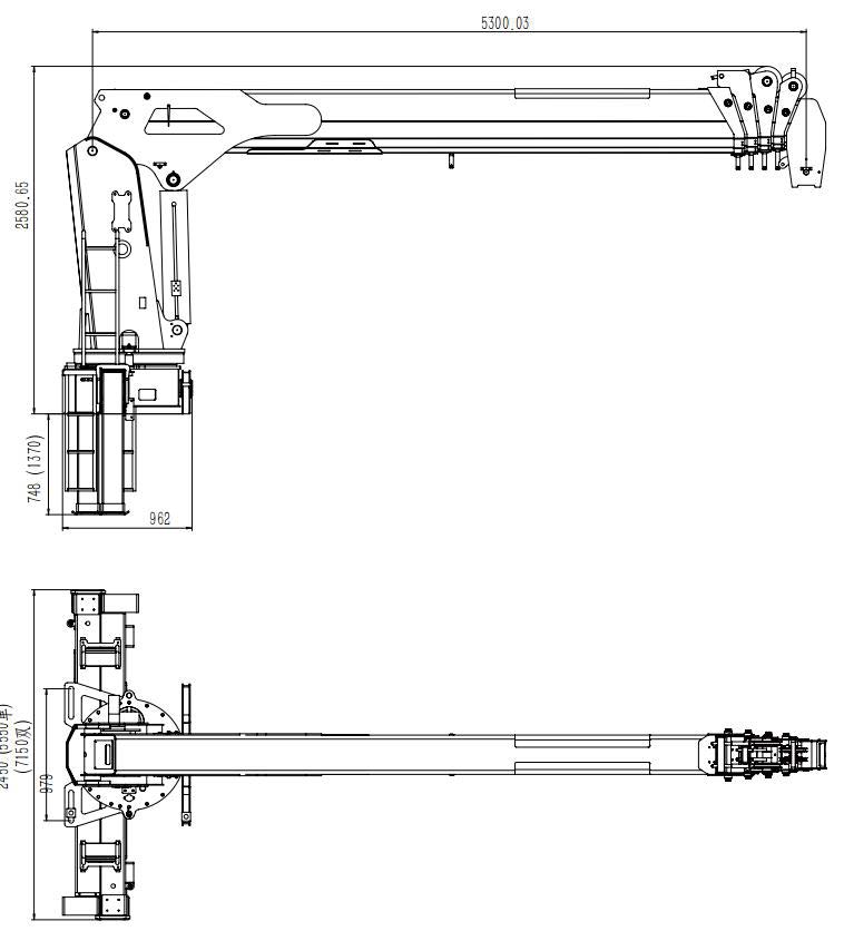 Beiben truck mounted crane drawing Beiben truck mounted crane drawing