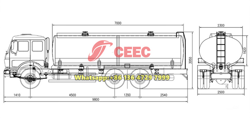 Beiben 6×4 fuel truck drawing Beiben 6×4 fuel truck drawing