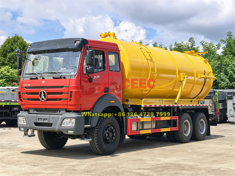 Beiben 6&times;4 heavy sewer vacuum truck