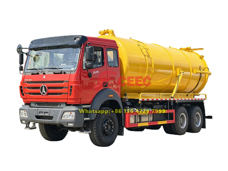 Beiben 6&times;4 heavy duty vacuum truck