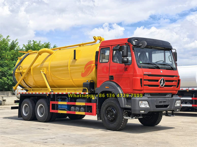 Beiben 6&times;4 heavy vacuum suction truck