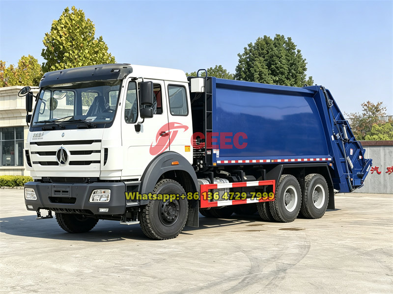 Beiben 6&times;4 back loading garbage truck