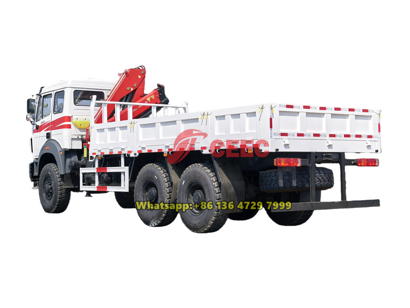 Beiben 6&times;6 AWD truck with crane