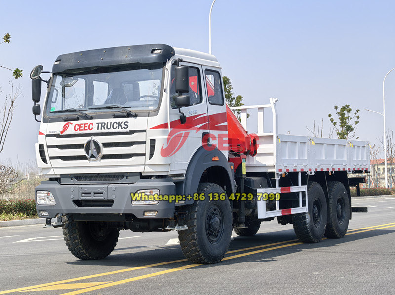 Beiben 6&times;6 all wheel drive truck mounted crane