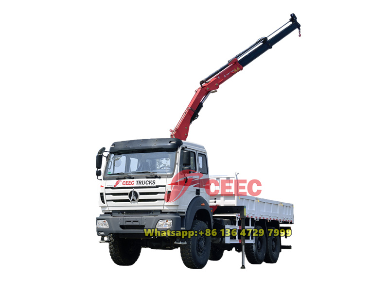 Beiben 6×6 knuckle boom crane truck Beiben 6×6 knuckle boom crane truck