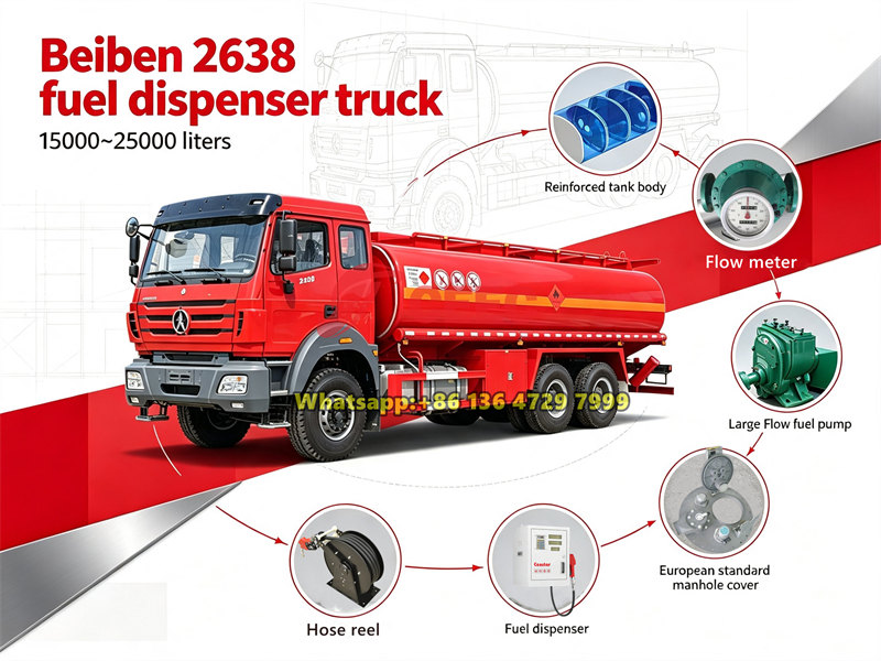 Beiben 6×4 fuel tanker truck Beiben 6×4 fuel tanker truck
