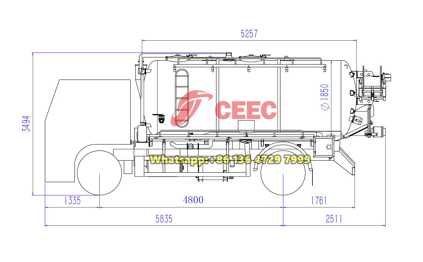 Beiben 4×2 combination sewer cleaner Beiben 4×2 combination sewer cleaner