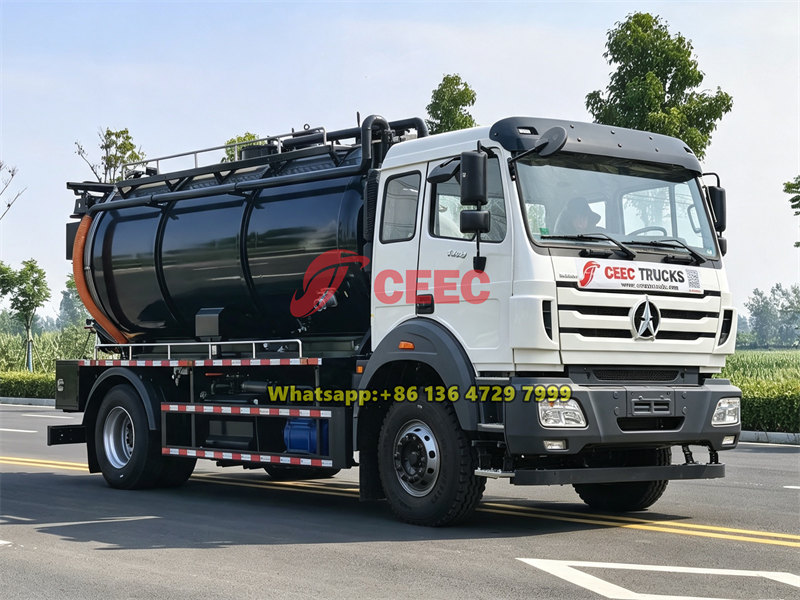 Beiben 13000L combination vacuum truck