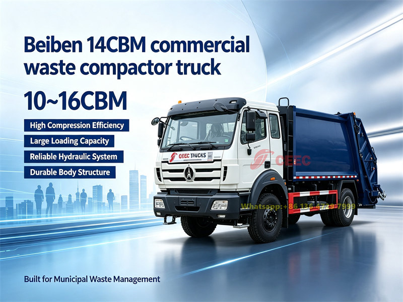 Beiben 14CBM back loading garbage truck Beiben 14CBM back loading garbage truck