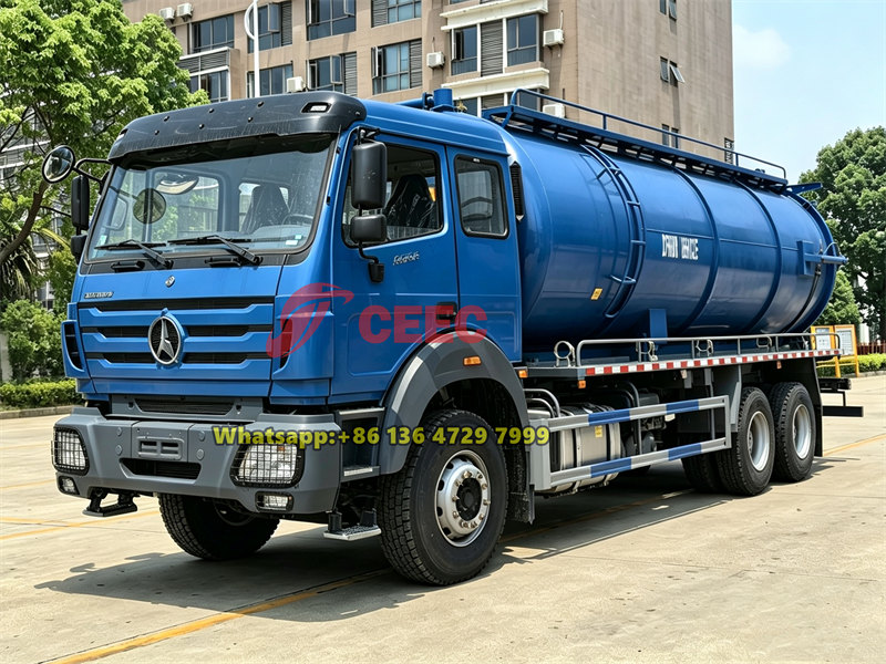 Beiben 6&times;4 heavy vacuum suction truck