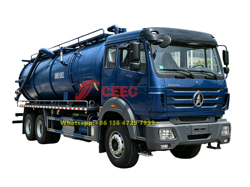 Beiben 6&times;4 heavy duty vacuum truck