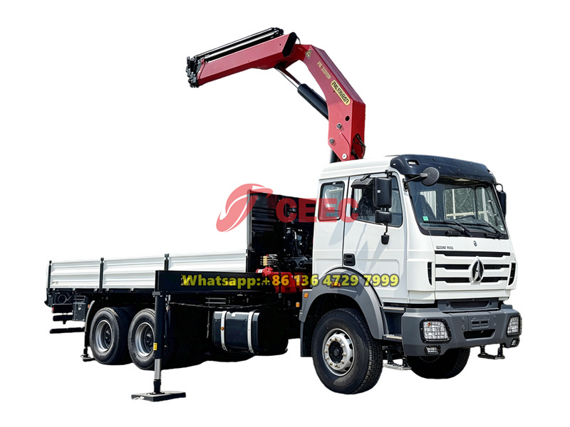 Beiben 6×4 heavy truck with knuckle crane Beiben 6×4 heavy truck with knuckle crane