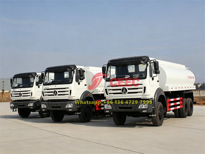 Beiben 6×6 water tanker trucks exported to Congo Beiben 6×6 water tanker trucks exported to Congo