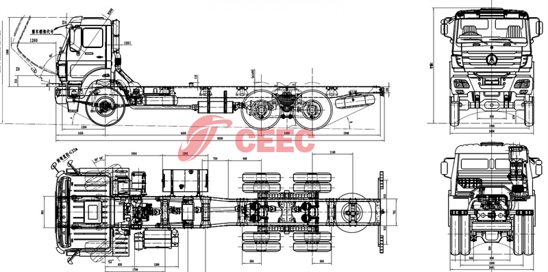 Beiben 6×6 truck drawing Beiben 6×6 truck drawing