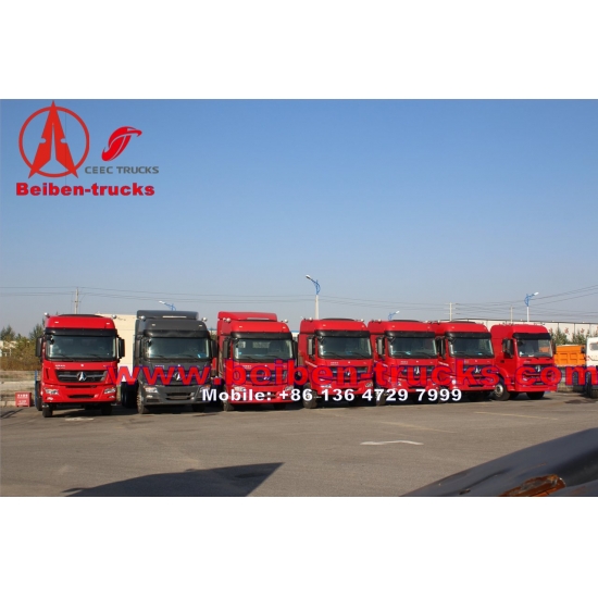 china North BENZ BEIBEN 375hp 6x4 tractor truck with Euro 3 common rail WEICHAI engine
