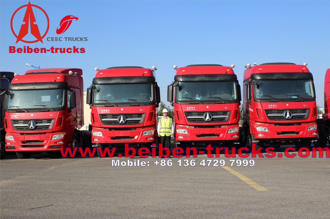 North Benz 6x4 beiben tractor truck 375hp 40ton tractor truck for africa using