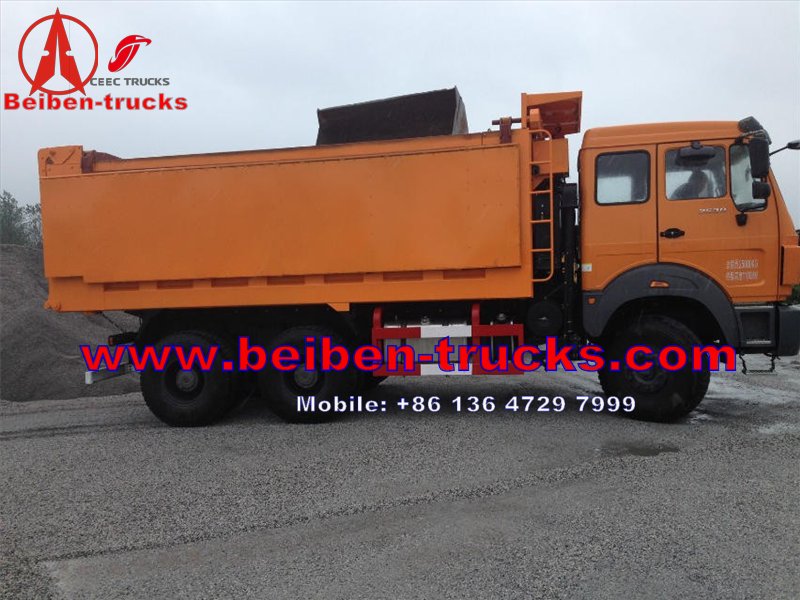 china North Beiben 6x4 380hp sand tipper dump trucks for sale