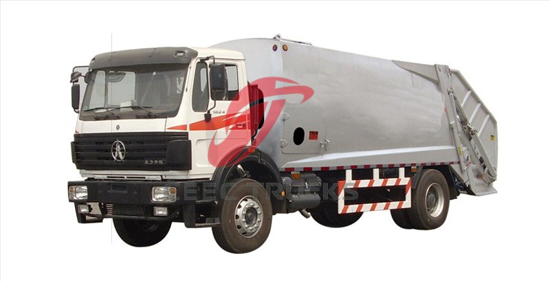 cheap Beiben 15 CBM garbage compactor truck manufacturer