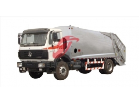 cheap Beiben 15 CBM garbage compactor truck manufacturer