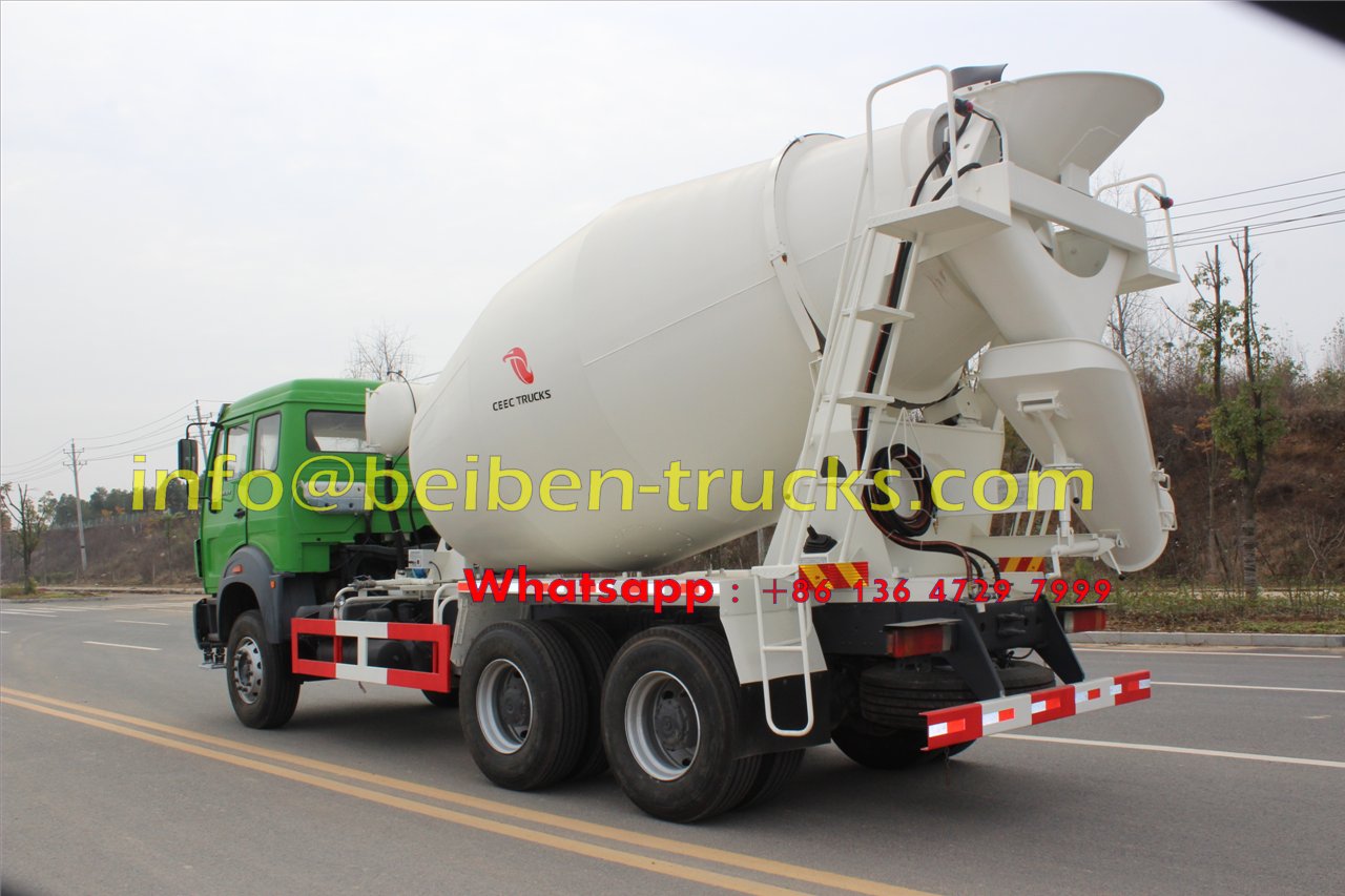 Beiben good quality 6x4 mixer truck 8 cubic meters sale in Mongolia