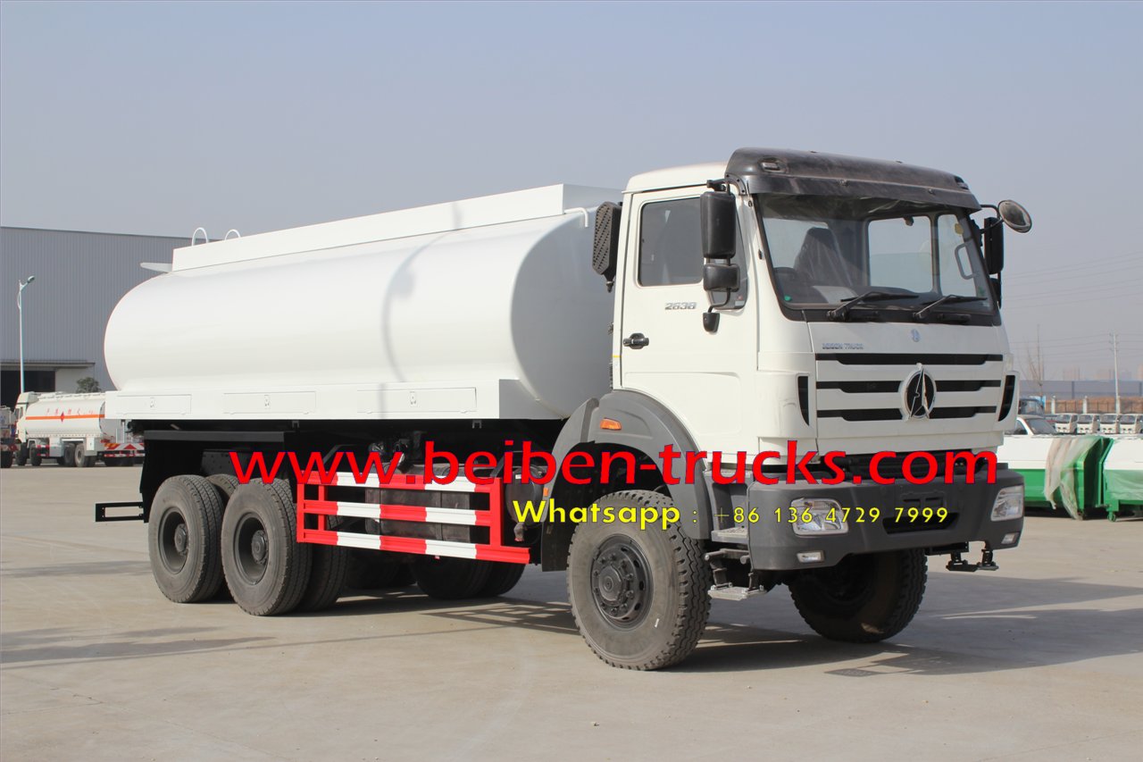 Beiben 6x6 water tank truck 10-20m3 tanker truck price