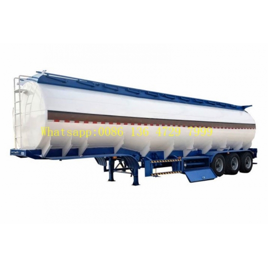 Professional 45000 Liters Fuel Tanker Semi Trailer With 5 Compartments