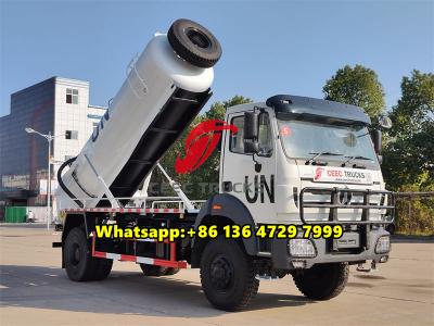 Beiben 4WD 10000 liters sewage tank truck for sale