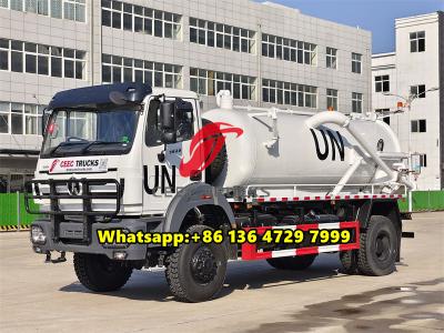 Beiben 4WD 10000 liters sewage tank truck for sale