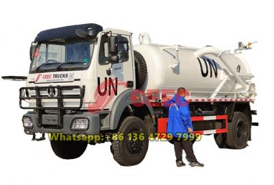 4x4 drive beiben vacuum tanker truck