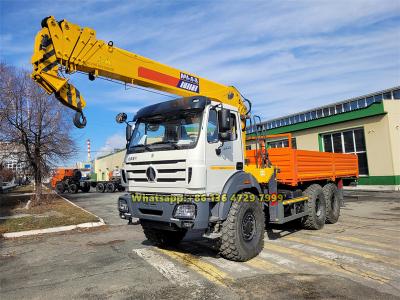 Beiben 6×6 all wheel drive boom crane truck