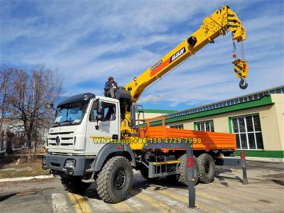 Beiben 6×6 all wheel drive boom crane truck
