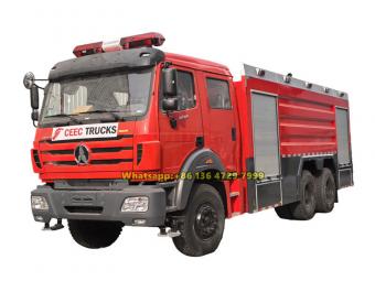 Nigeria Beiben 6×4 water foam tanker fire truck