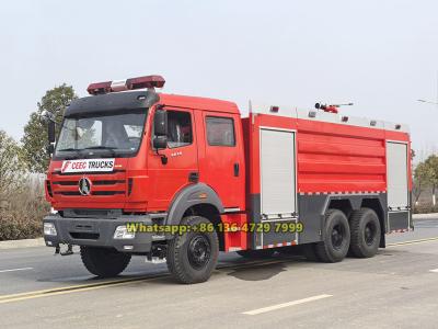 Beiben 6×4 water foam fire tender truck