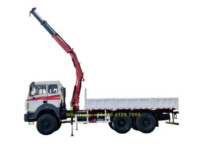 Beiben 6-wheeler off-road knuckle crane truck