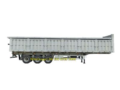3 axles heavy duty dropside cargo trailer