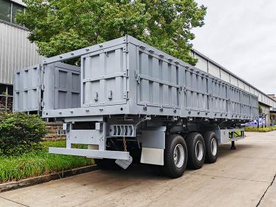 3 axles heavy duty dropside cargo trailer