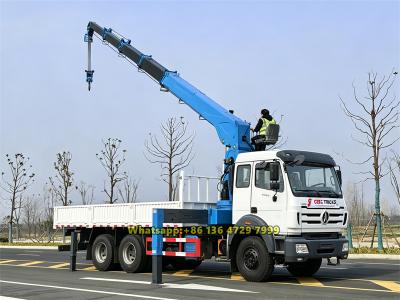 Beiben 10-wheeler 14 ton boom crane truck