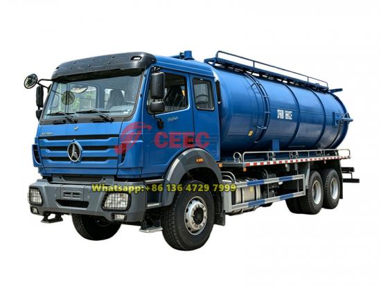 Beiben 6×4 heavy vacuum tank truck