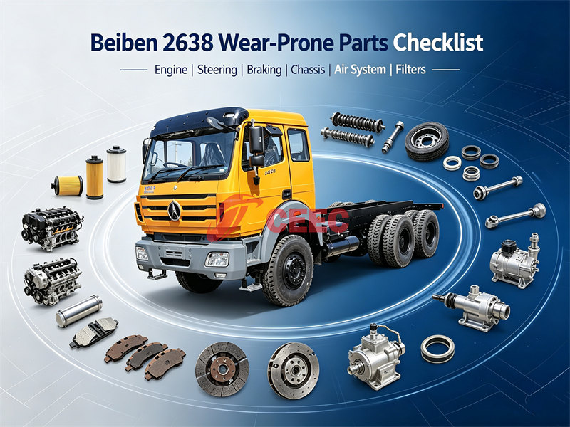 Common Wear Prone Parts Checklist & Price List for Beiben 2638 Heavy Duty Truck
