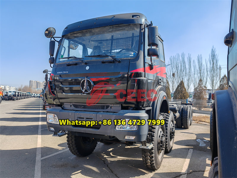 Beiben 3142 model 8x8 drive heavy truck with 12.00R24 tyre